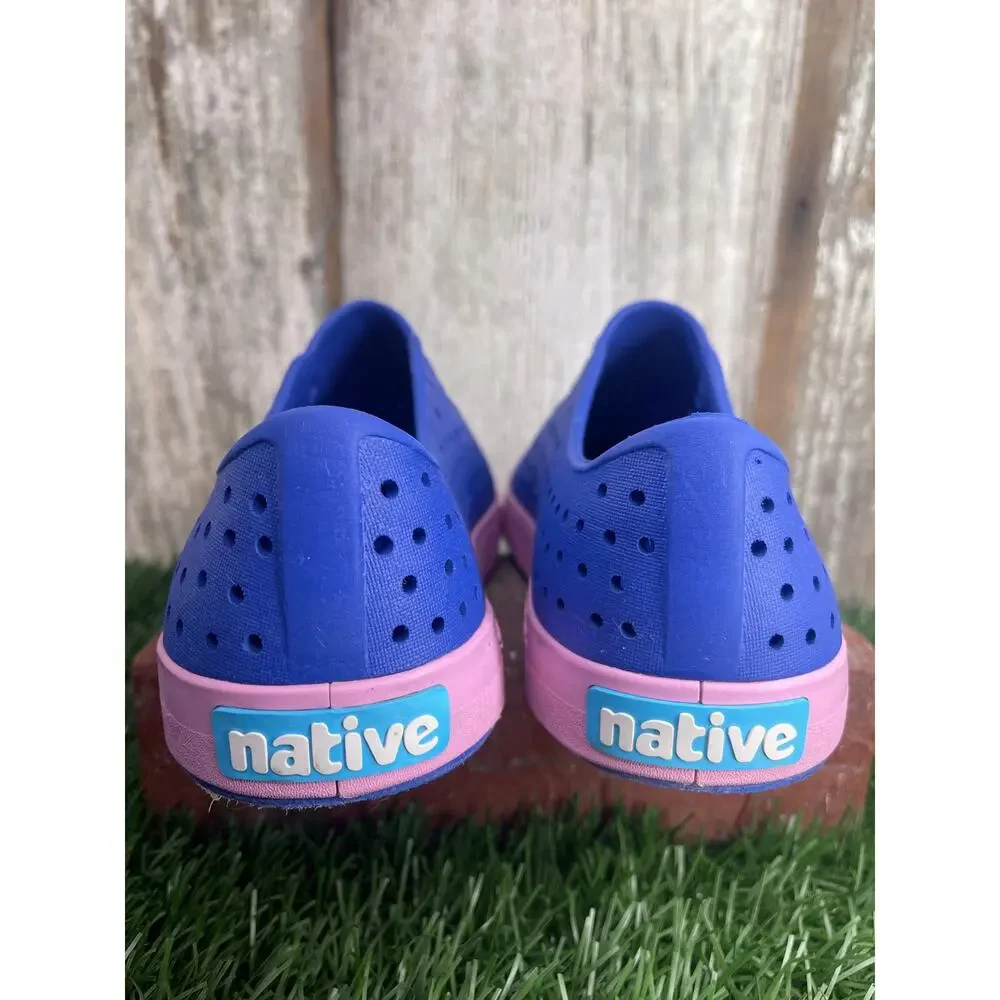Native Jefferson Sugarlite Blue Chillberry Pink Slip On Shoes J5